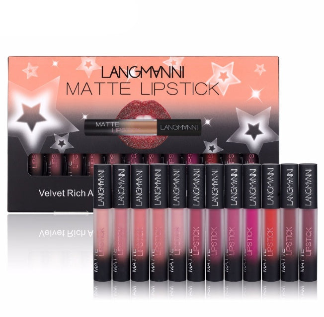 Matte Lippenstift Wasserdicht langlebige Samt Lippenstift Set