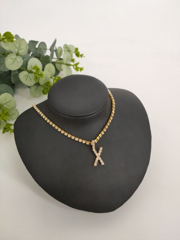 Rhinestone Pendant Simple Alloy Necklace