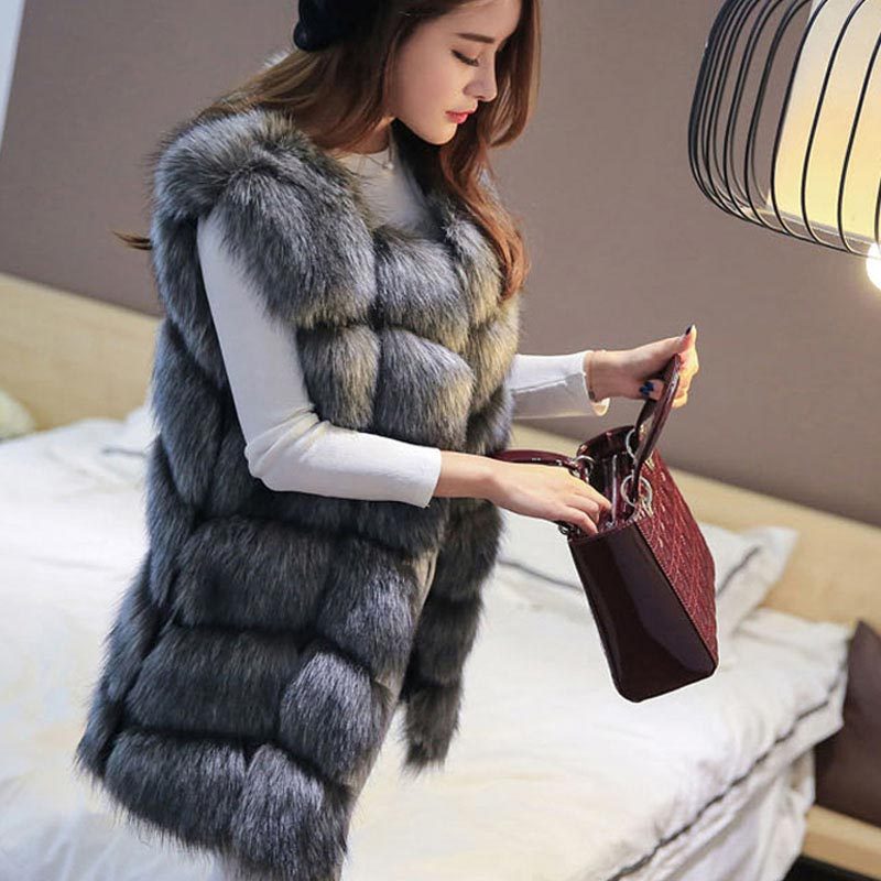 Faux fur vest