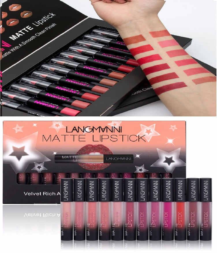 Matte Lippenstift Wasserdicht langlebige Samt Lippenstift Set