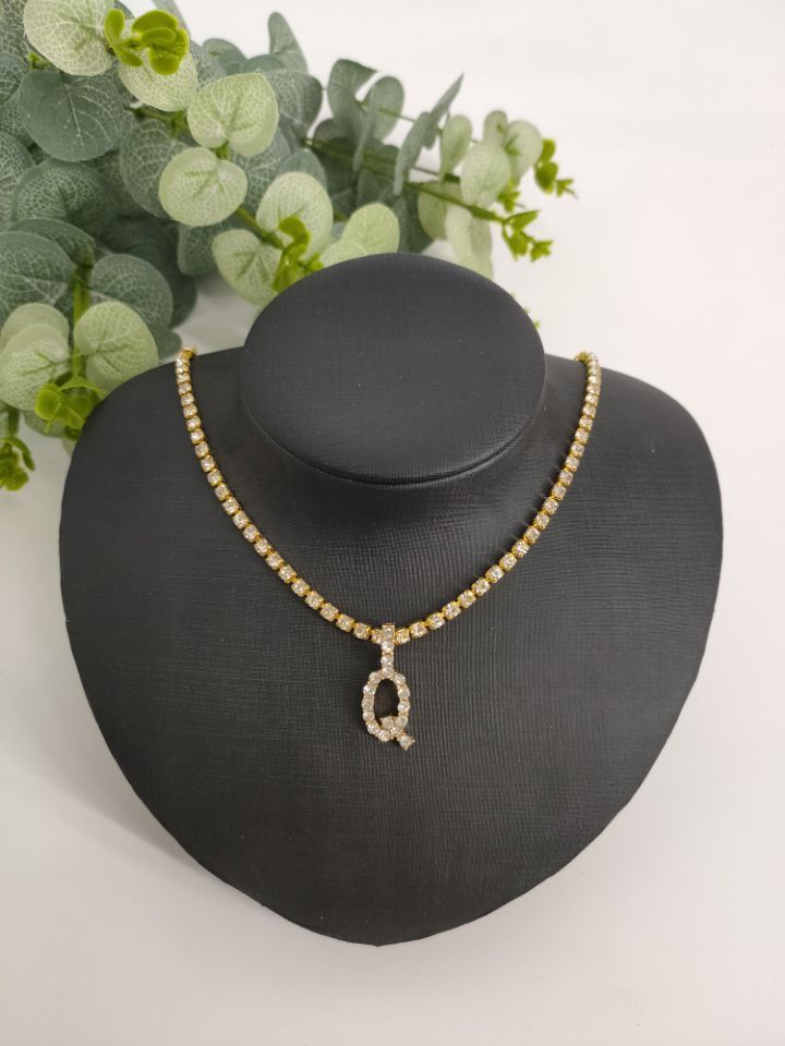 Rhinestone Pendant Simple Alloy Necklace