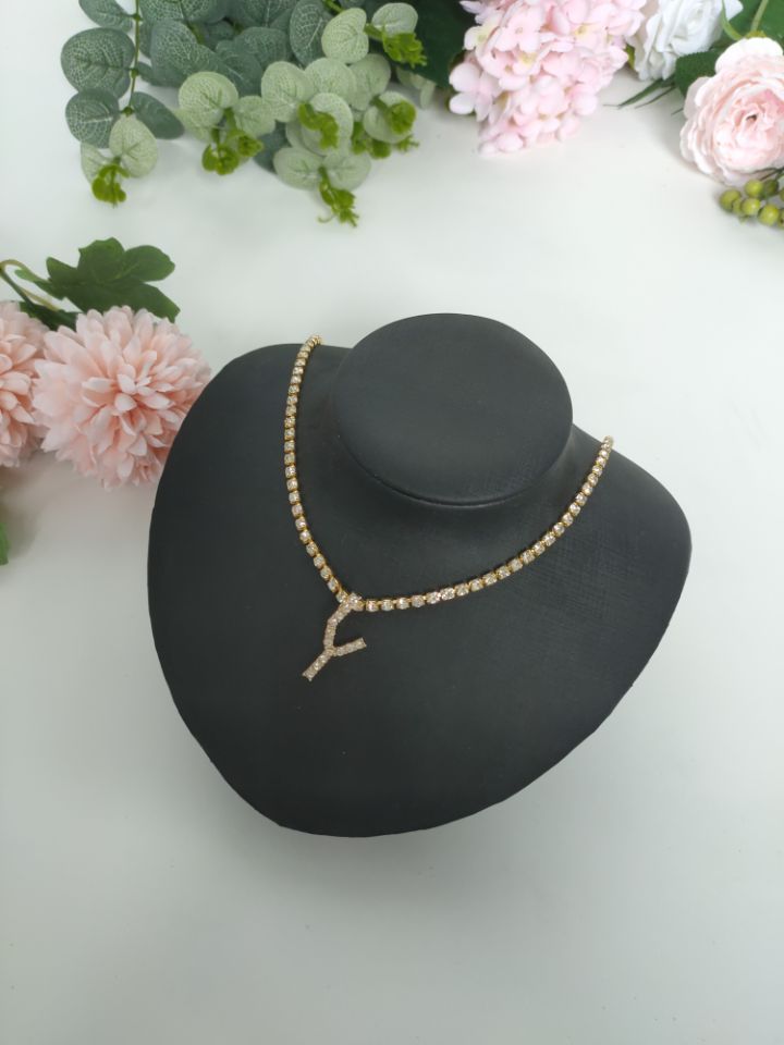 Rhinestone Pendant Simple Alloy Necklace