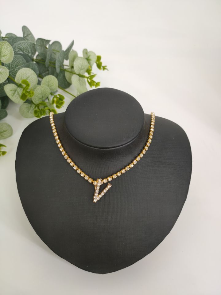 Rhinestone Pendant Simple Alloy Necklace