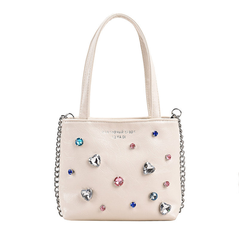 Nische Textur tragbare Strass tasche Frauen