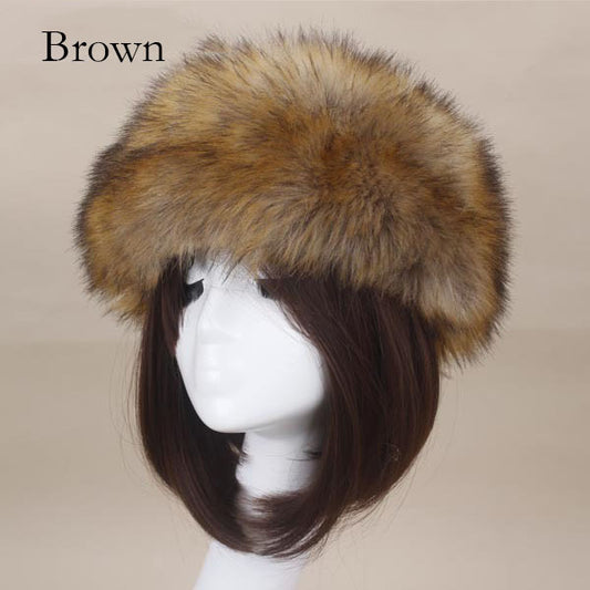 Faux fur padded hat