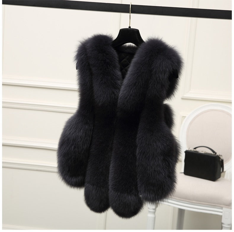 Faux fox fur fashion fur vest