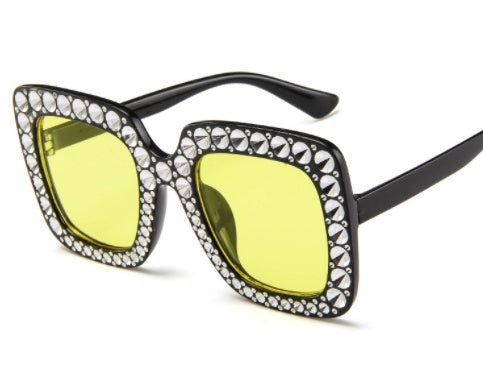 Quadratische Diamant-Sonnenbrille