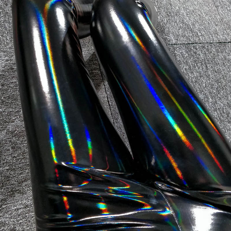 Bright Mirror Faux Laser Colorful Leather Pants