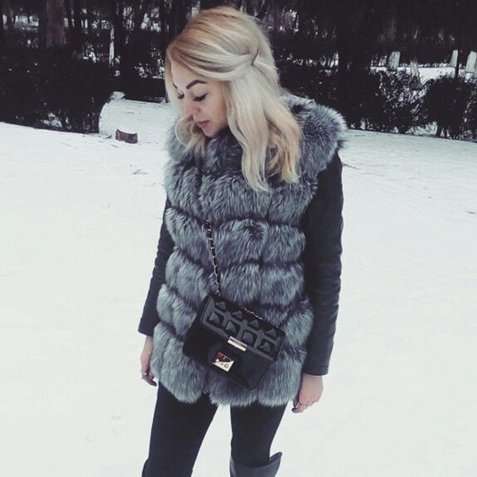 Faux fur vest