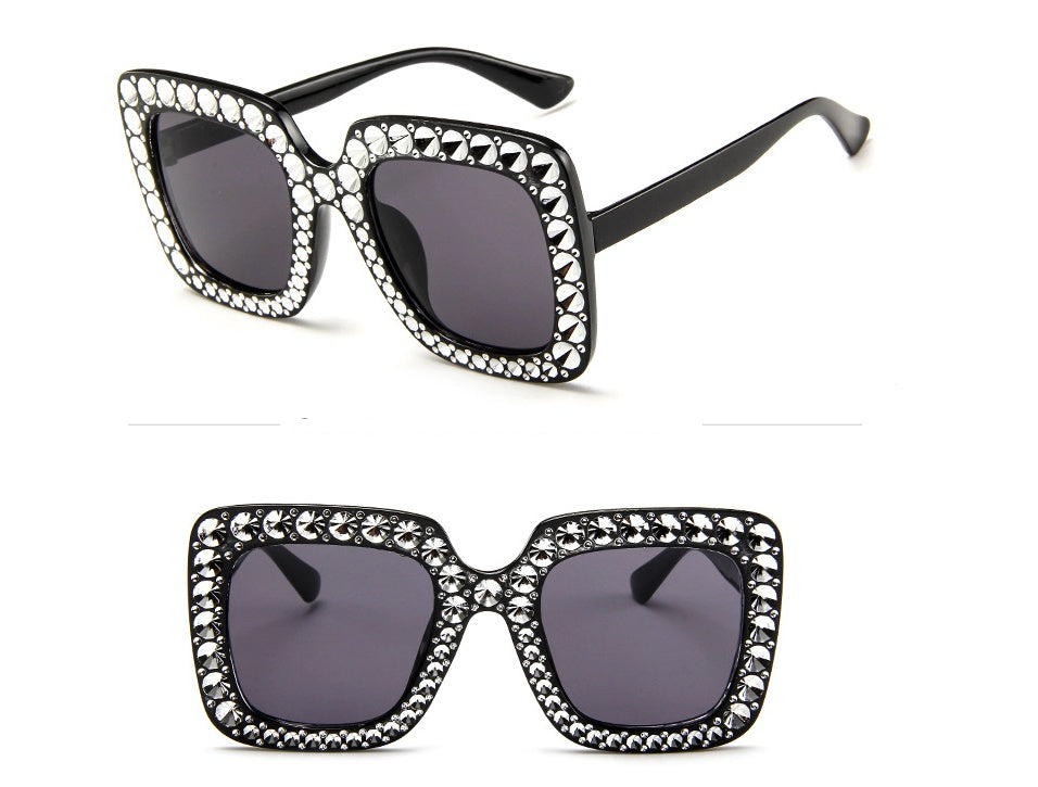 Quadratische Diamant-Sonnenbrille