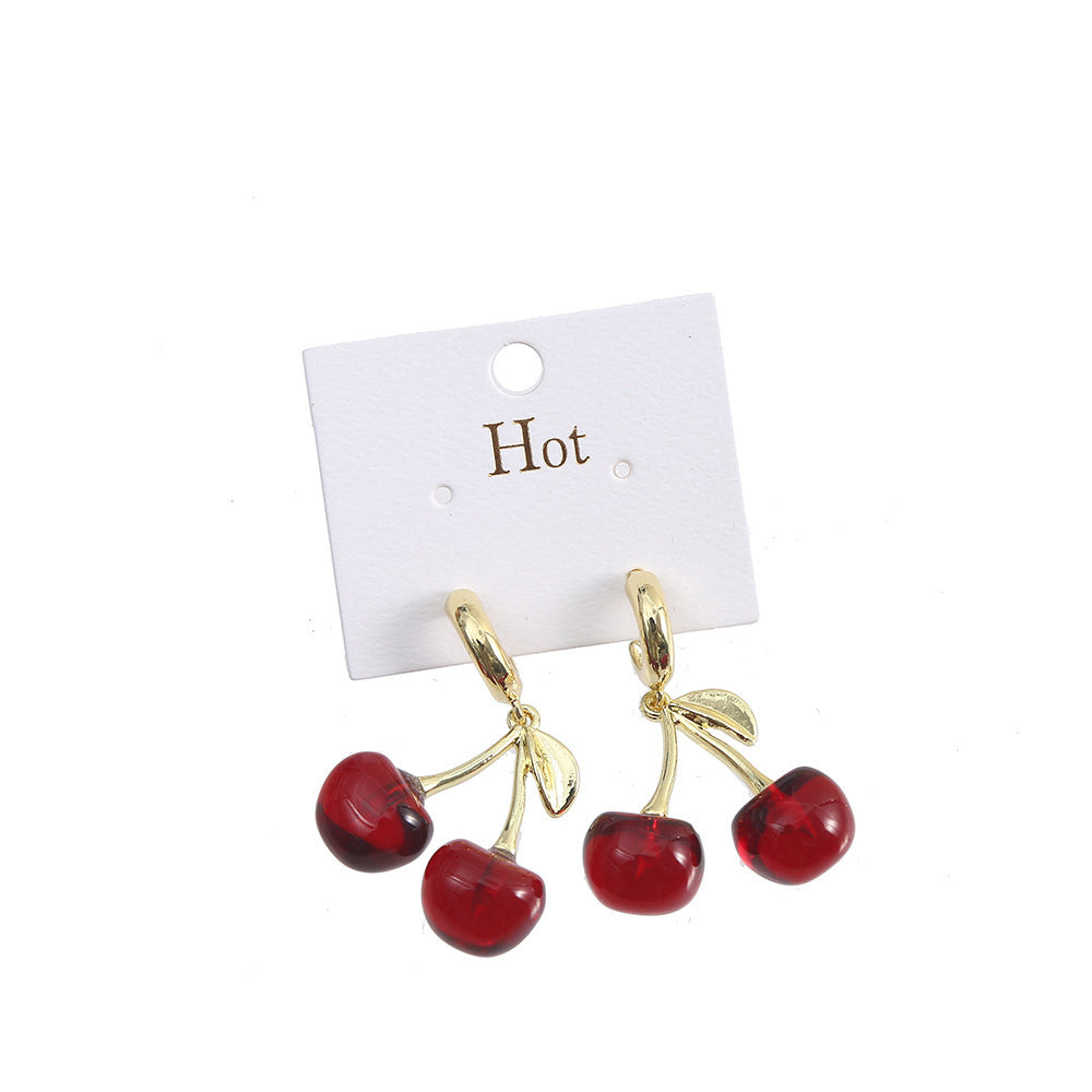 Cherry Niche Design Light Luxury Earrings