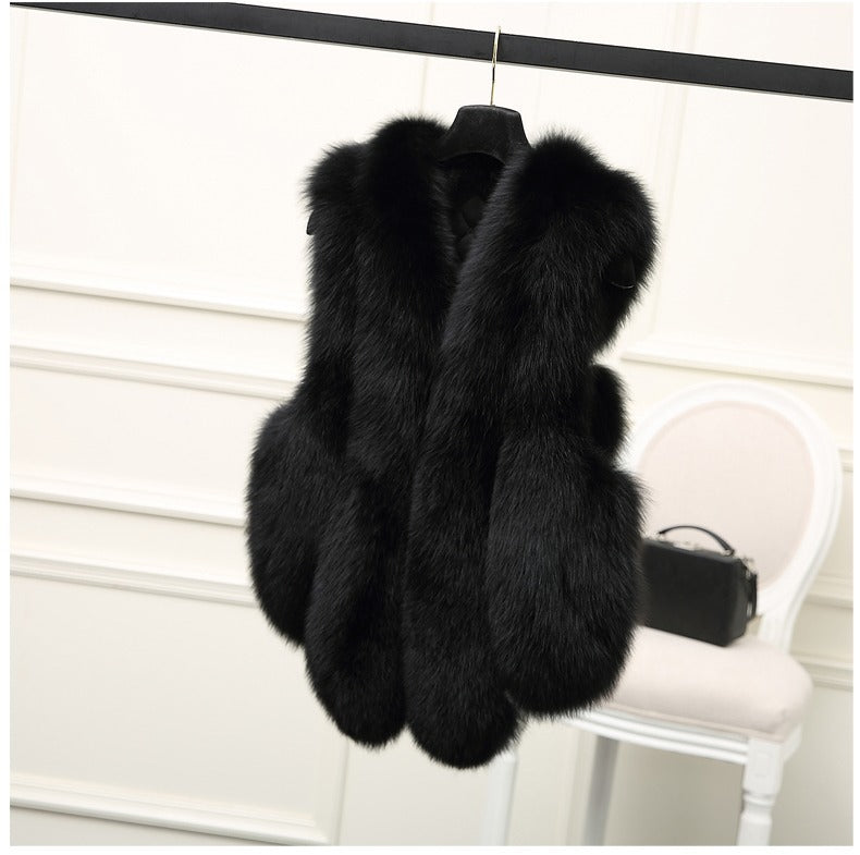 Faux fox fur fashion fur vest