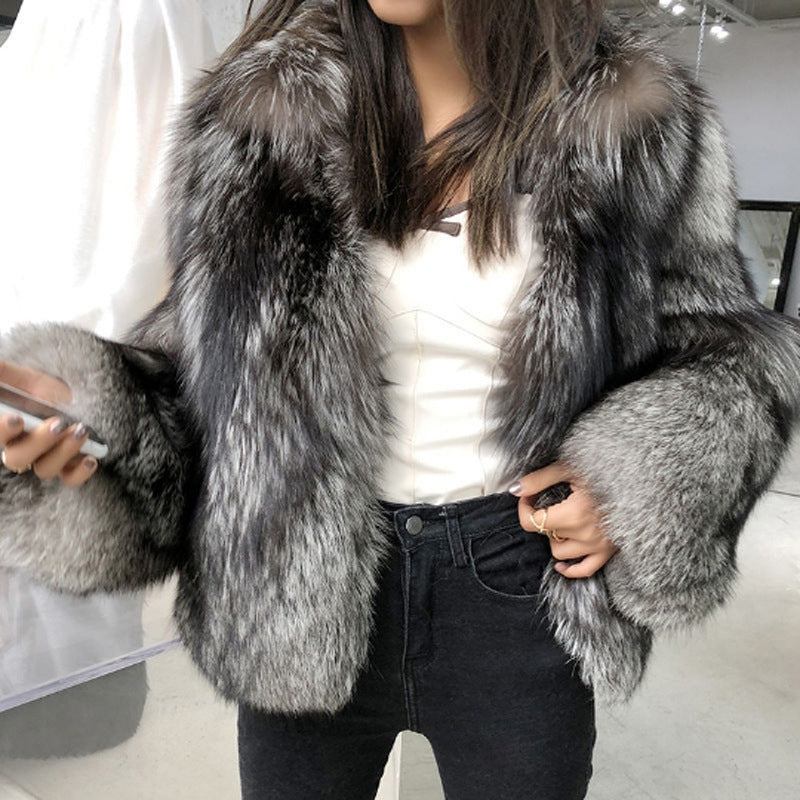 Women's Fur Coat Short Fashion Imitation Fox Autumn And Winter