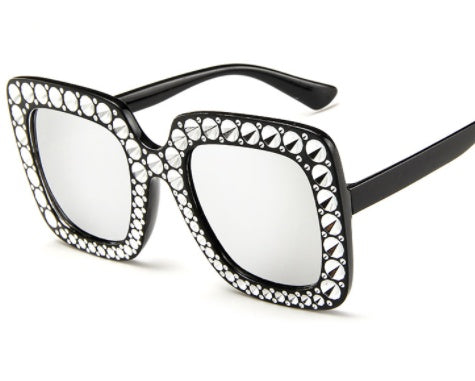 Quadratische Diamant-Sonnenbrille