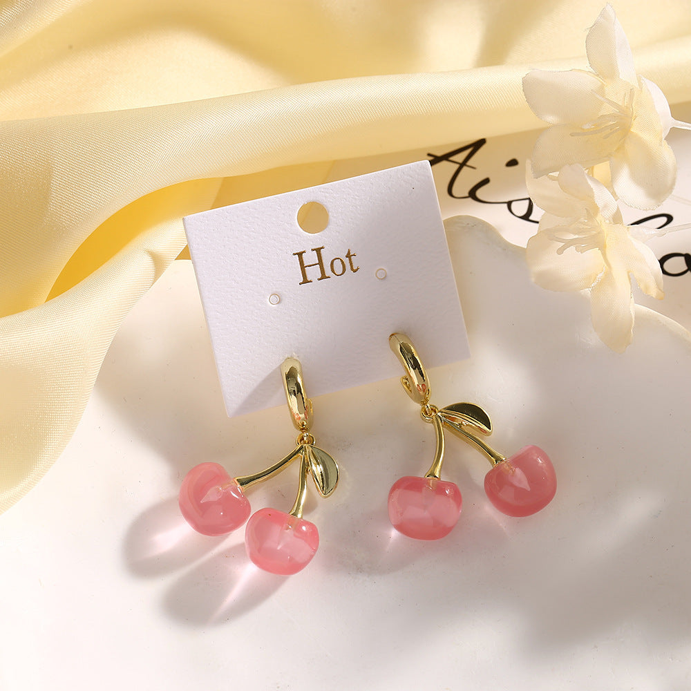 Cherry Niche Design Light Luxury Earrings