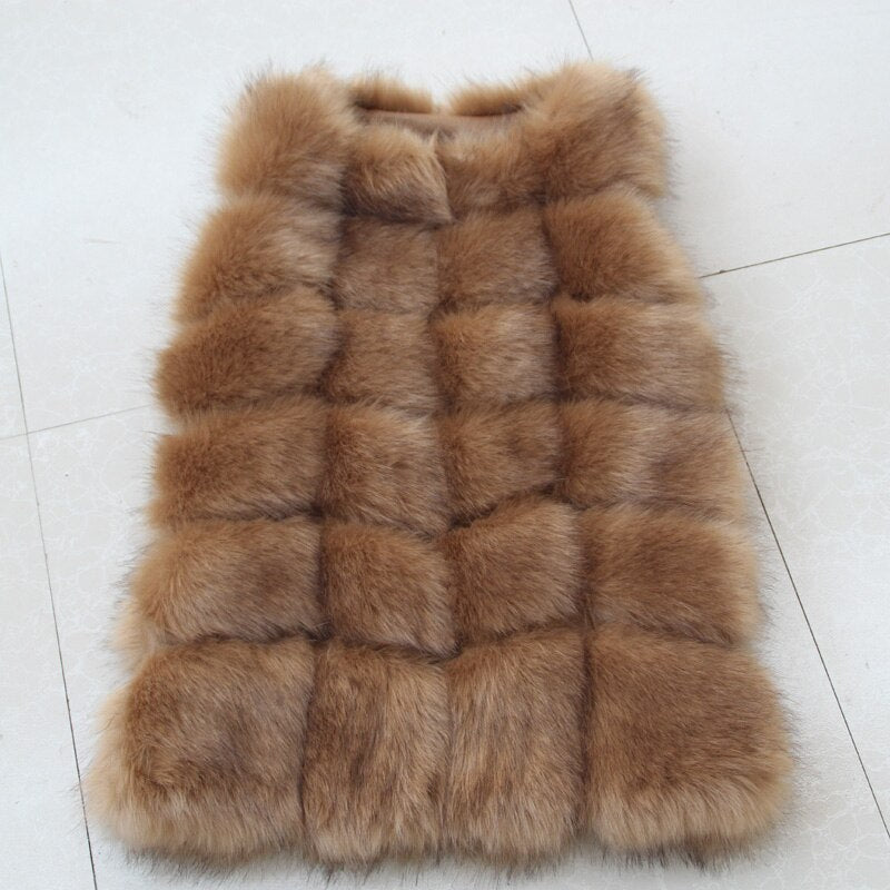 Faux fur vest