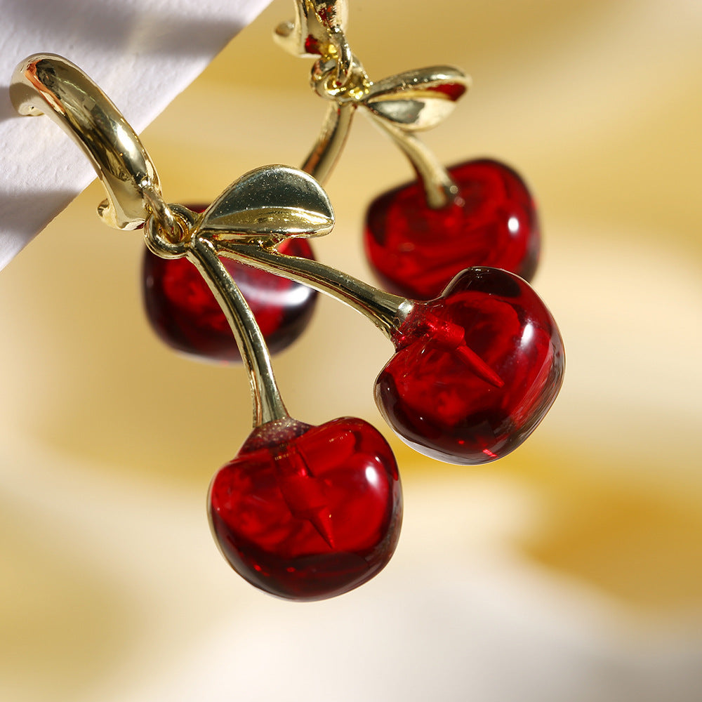 Cherry Niche Design Light Luxury Earrings