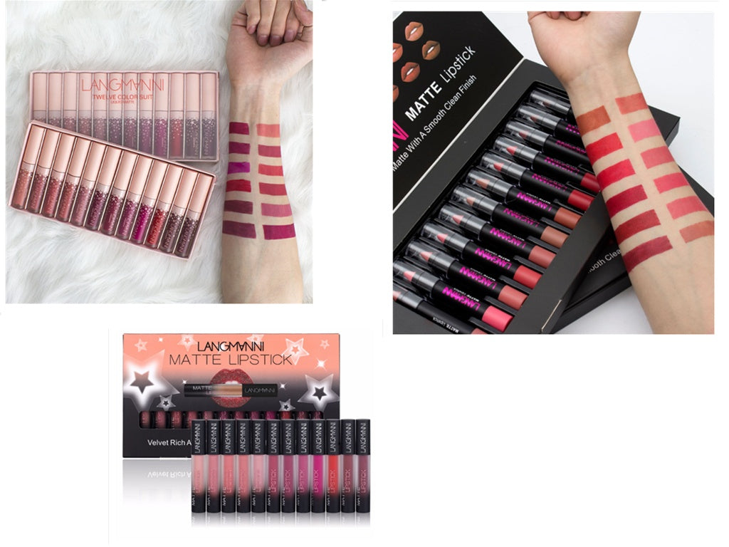 Matte Lippenstift Wasserdicht langlebige Samt Lippenstift Set