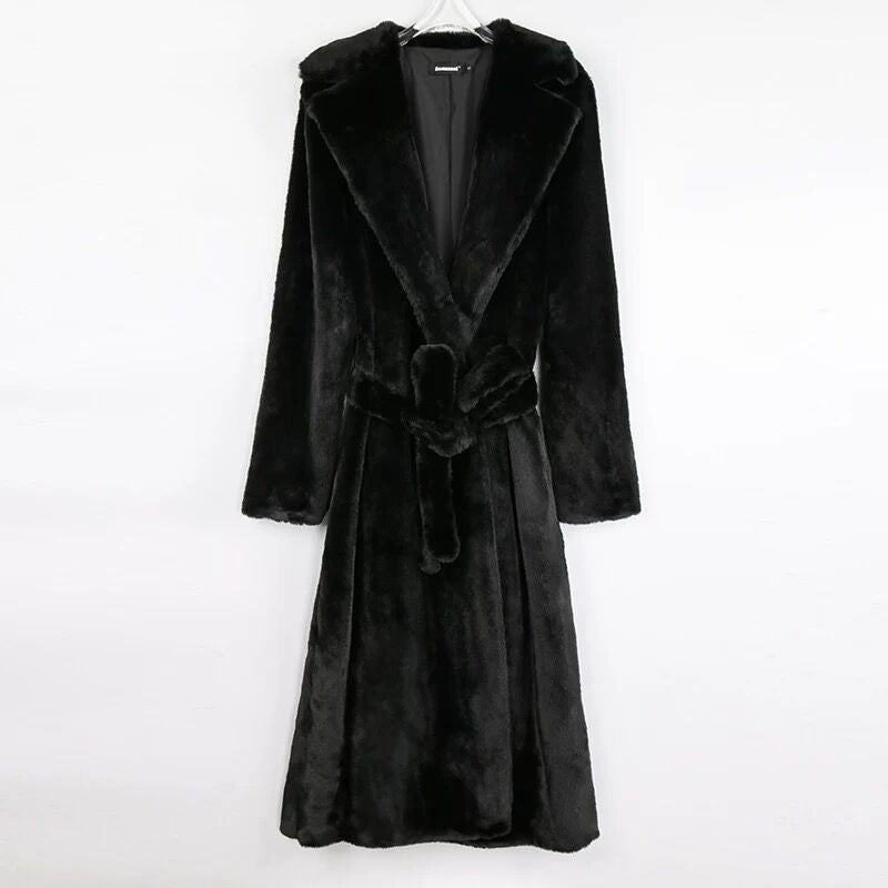 Women's Fashion Simple Faux Fur Coat