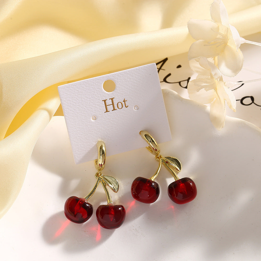 Cherry Niche Design Light Luxury Earrings