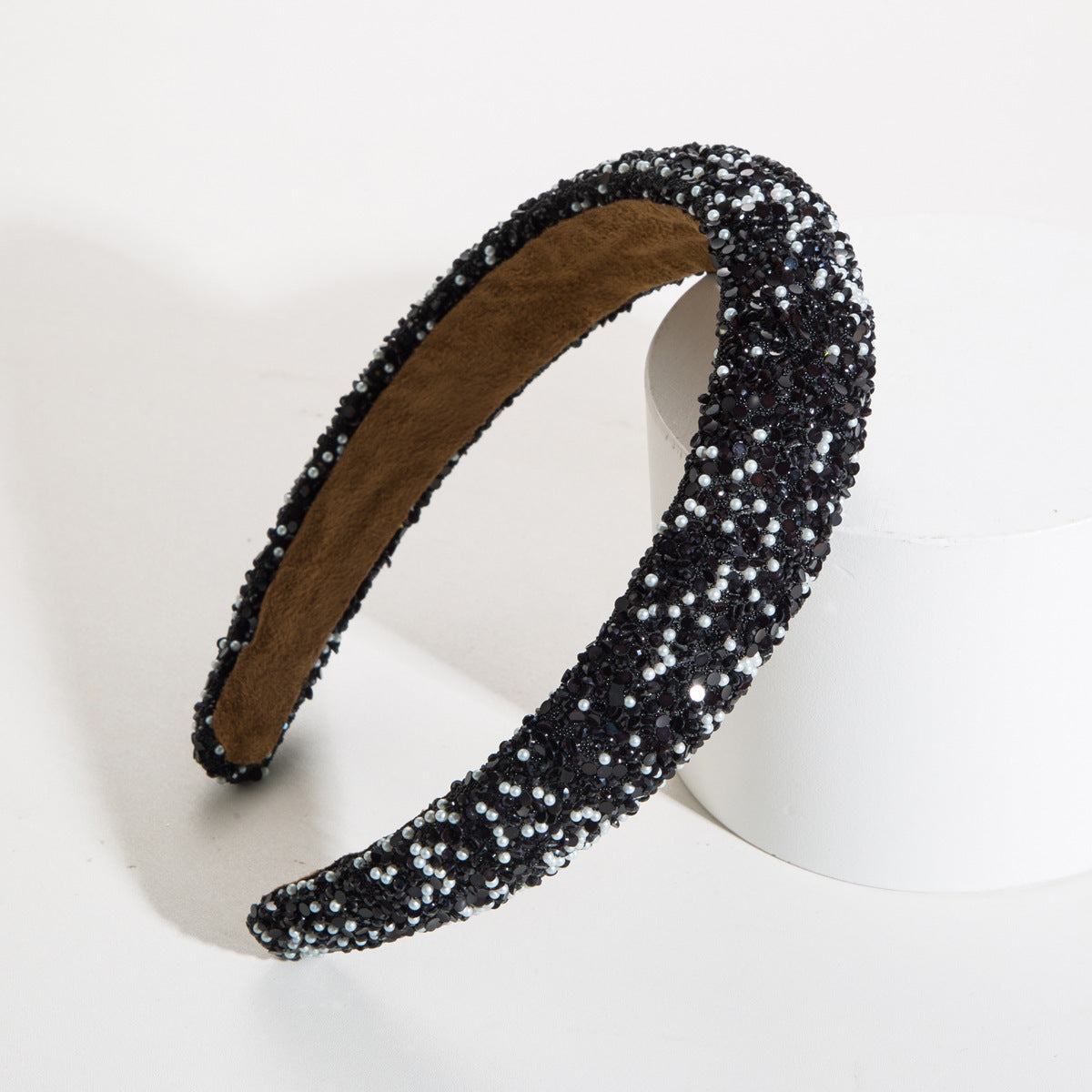 Affordable Luxury Fashion Full Diamond Pearl Headband